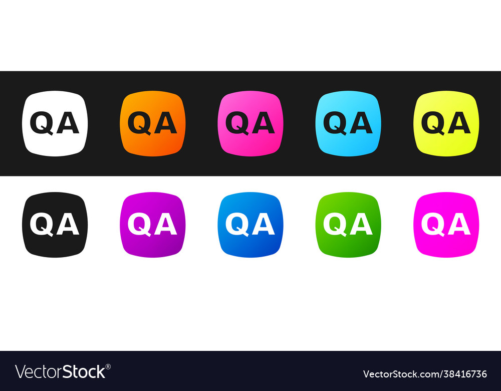 Set speech bubbles with question and answer icon vector image Set speech bubbles with question and answer icon