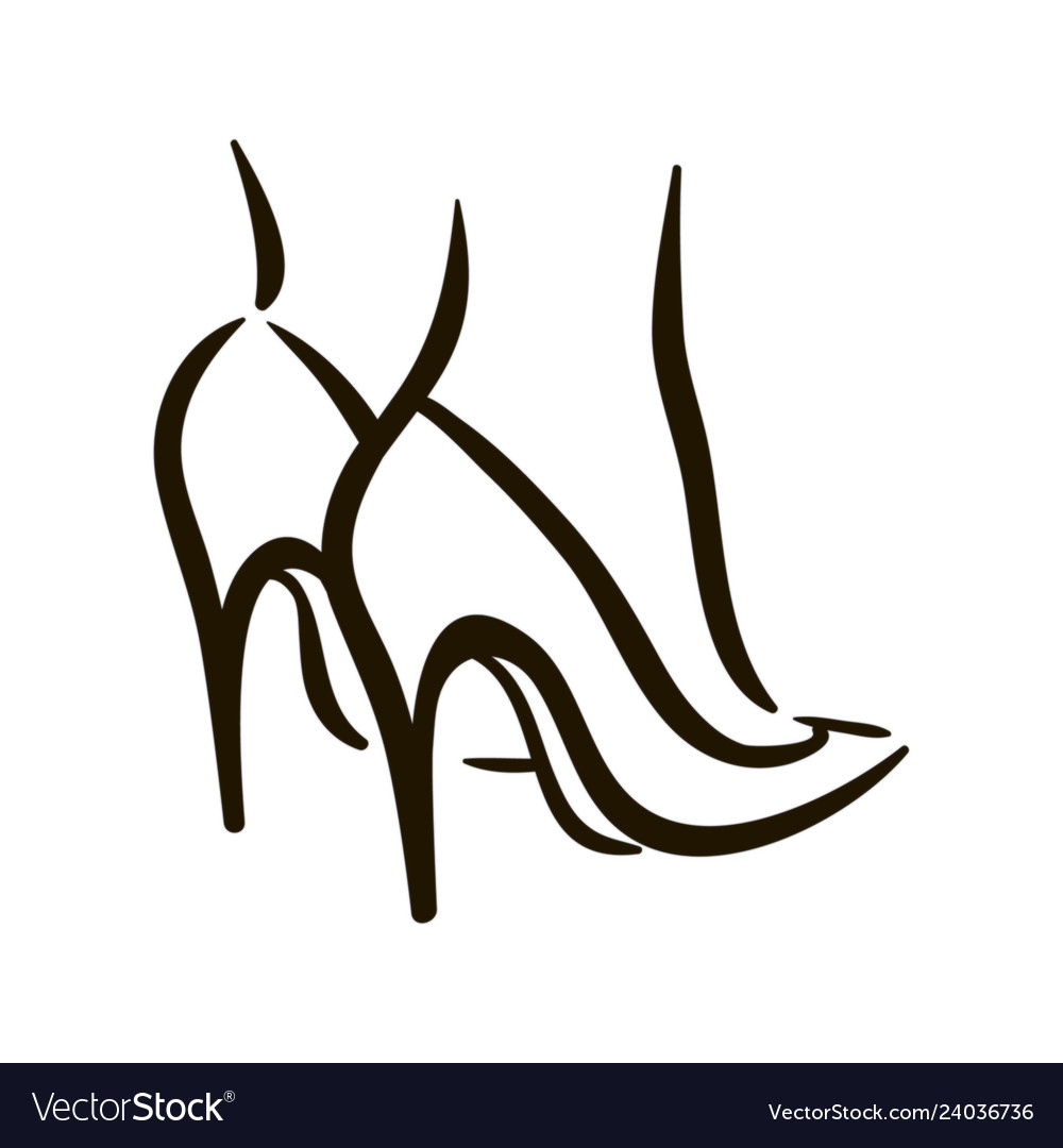 Woman feet in high heels icon Royalty Free Vector Image