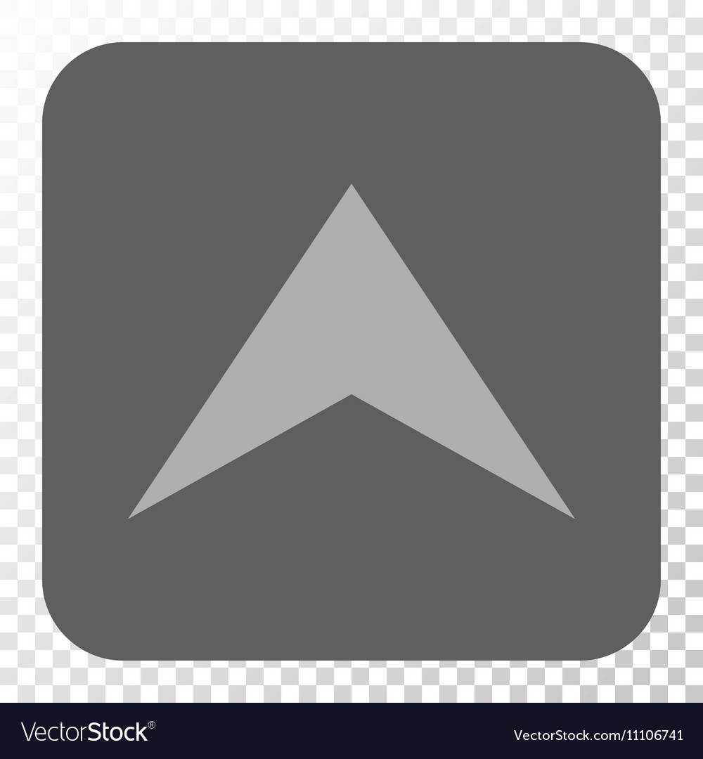 Arrowhead up rounded square button