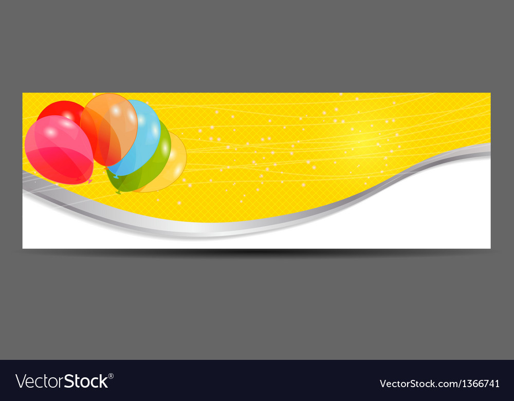 Colored balloons banner