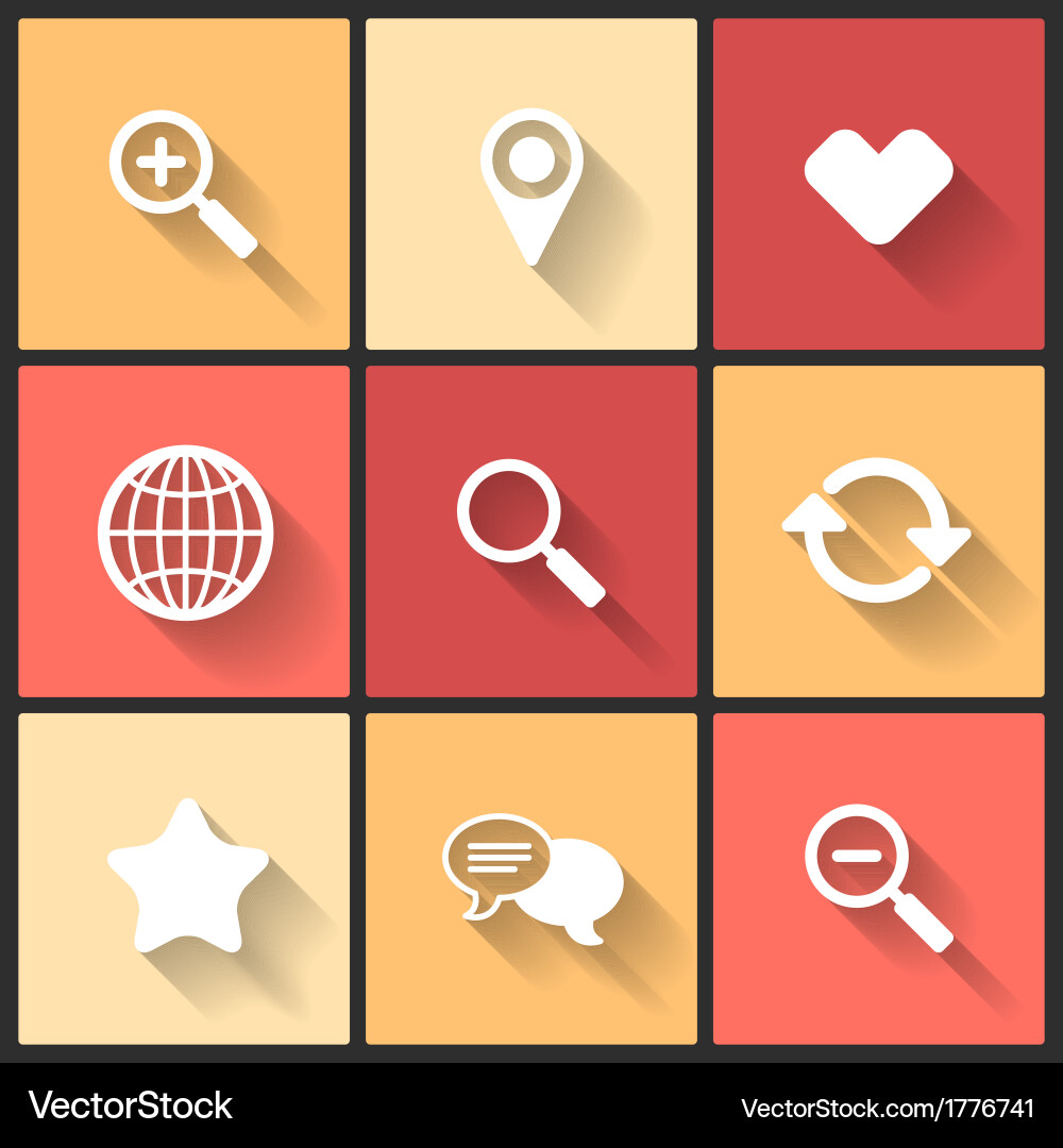 Design flat icons Royalty Free Vector Image - VectorStock