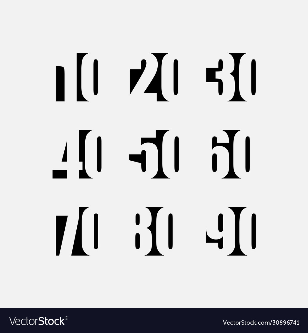 Designer number template set