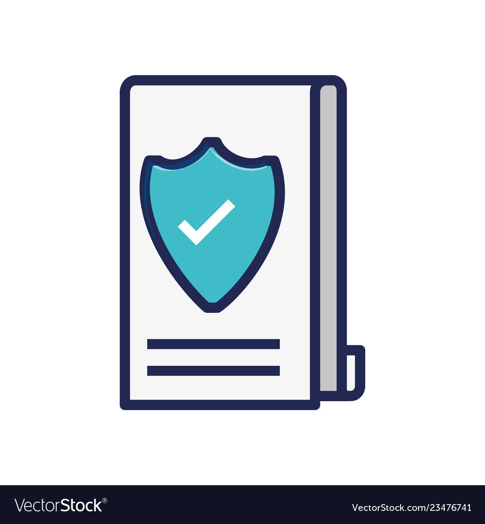 Document paper with shield