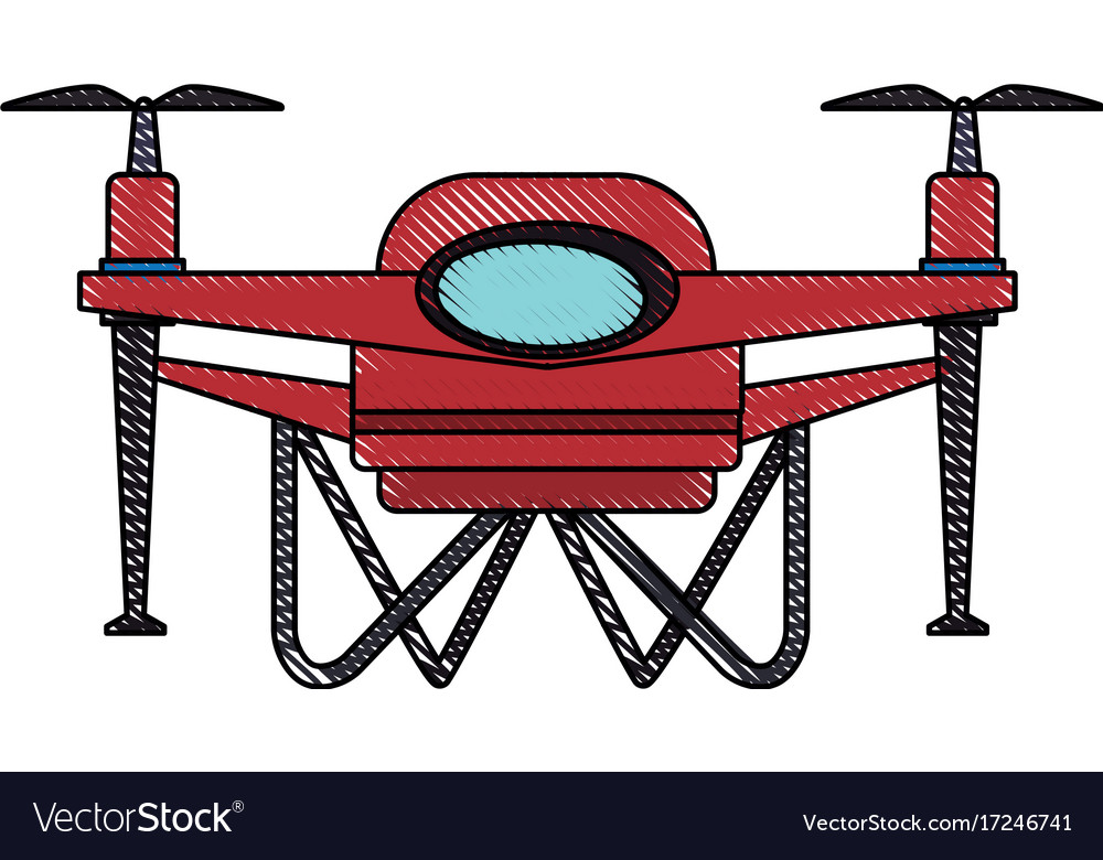 Drone with action camera front view