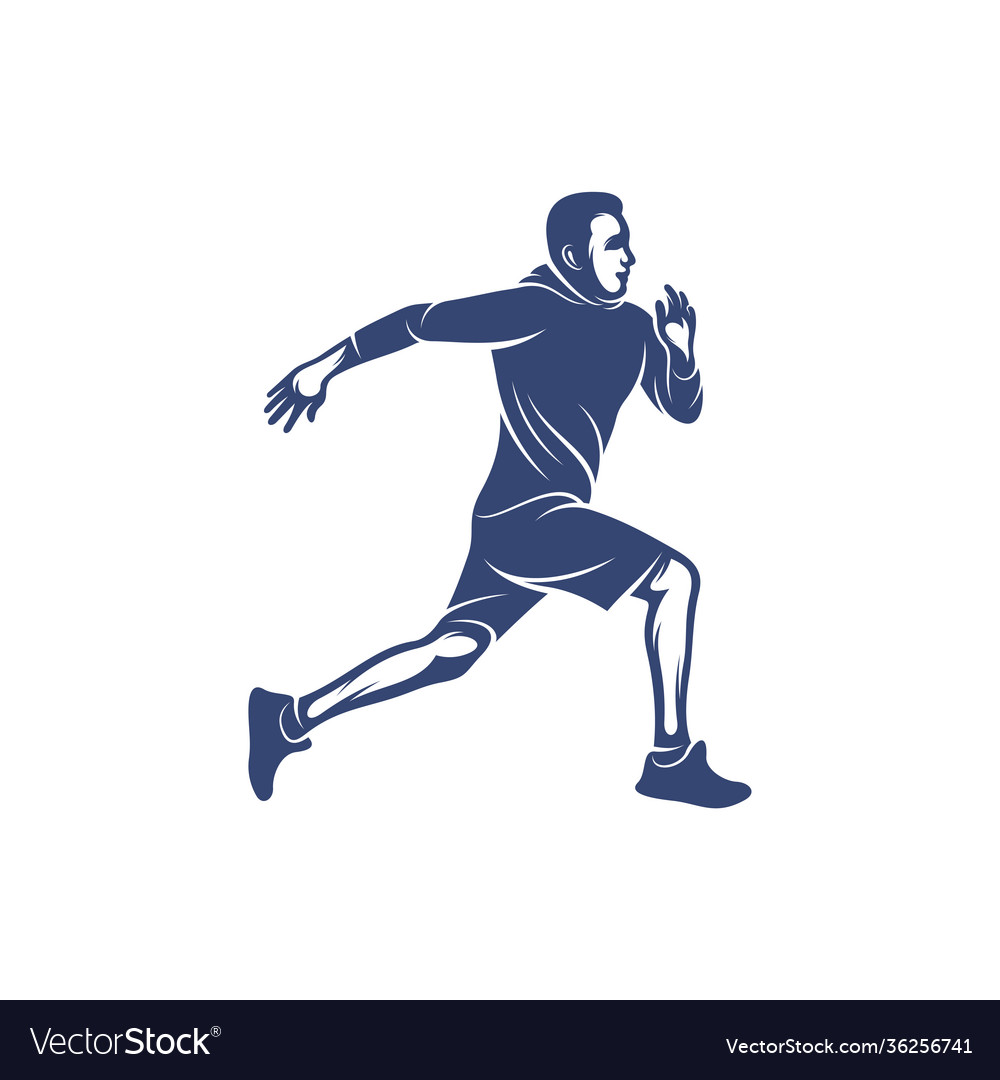 Man runner sportliche Logo-Design-Symbol Symbol