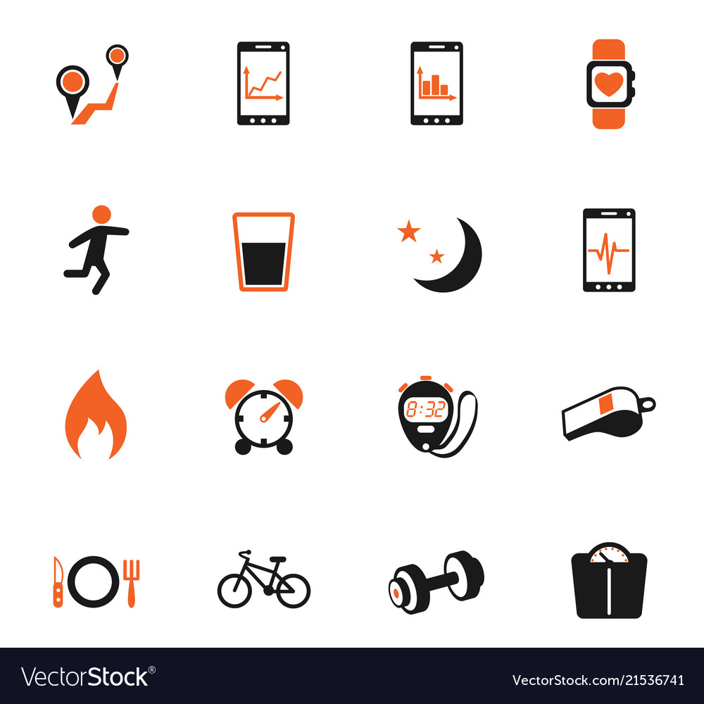 Monitoring apps icon set
