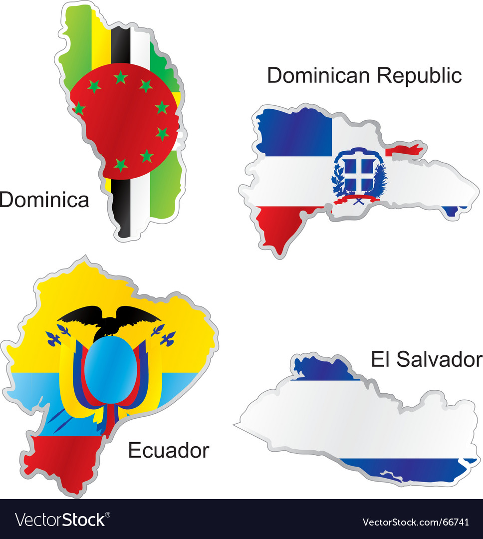 Multiple American Flags in Map Shape