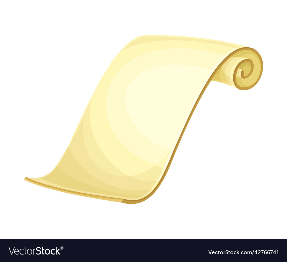 Old scroll or roll of papyrus parchment paper vector image Old scroll or roll of papyrus parchment paper