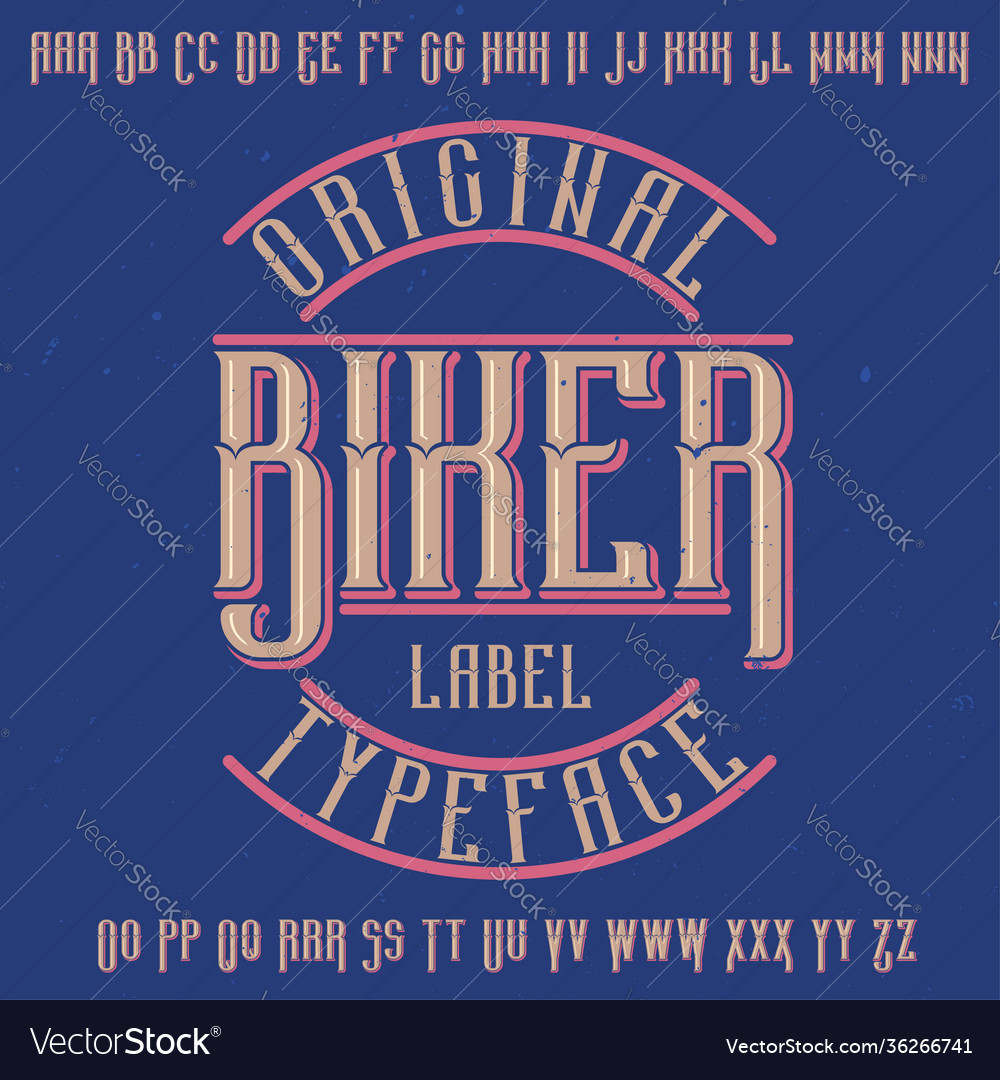 Original label typeface