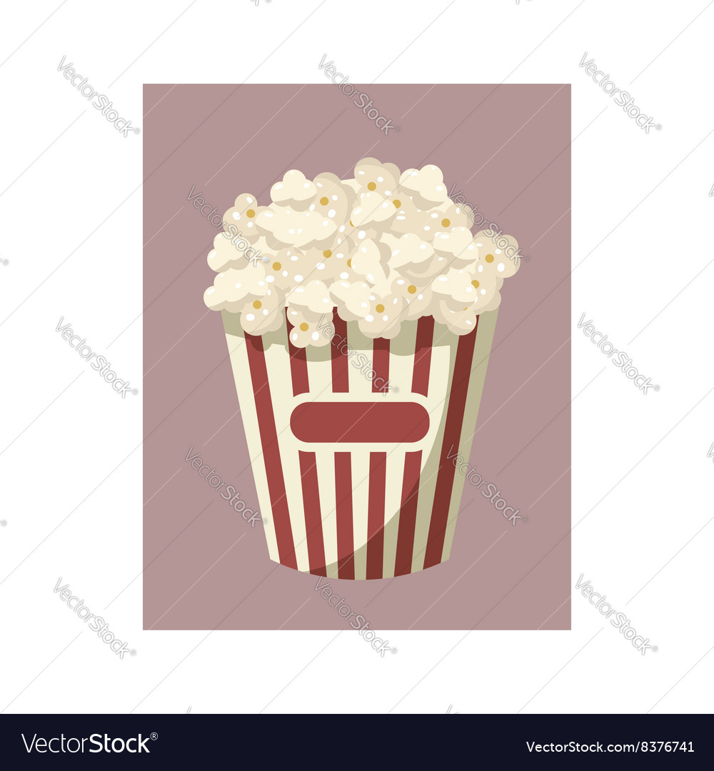 Popcorn icon cartoon style Royalty Free Vector Image