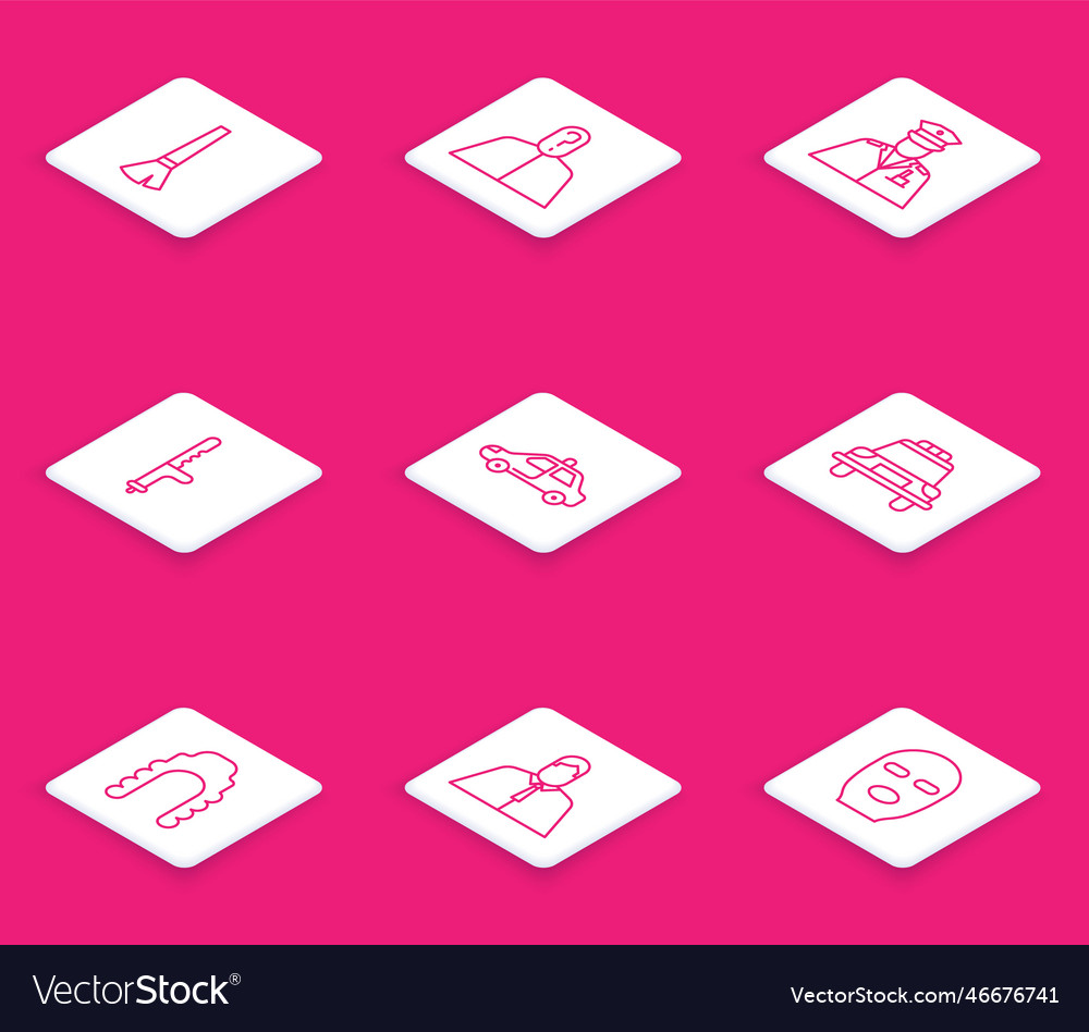 Set line paint brush anonymous with question mark vector image Set line paint brush anonymous with question mark