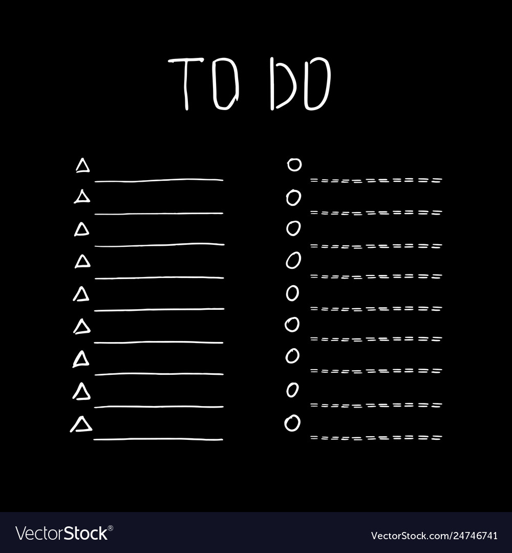 Set to do lists page templates with markers vector image Set to do lists page templates with markers