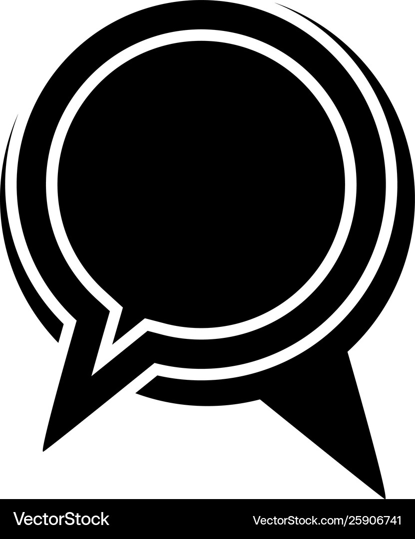 Speech bubble logo template for talk Royalty Free Vector