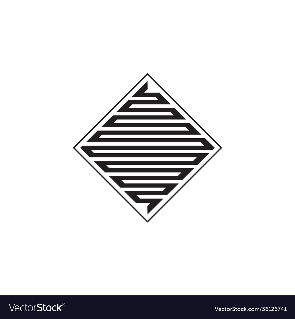 Square stripes geometric linear logo