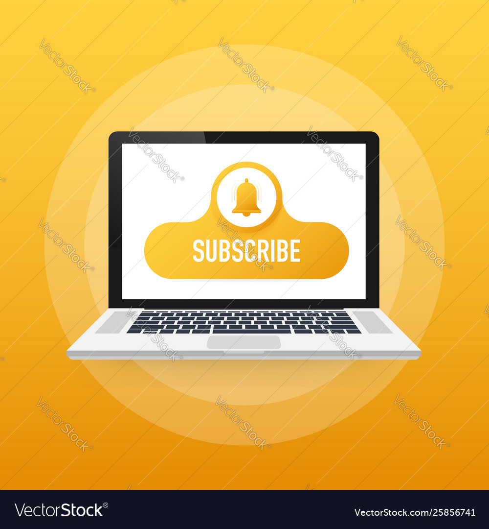 Subscribe button template with notification