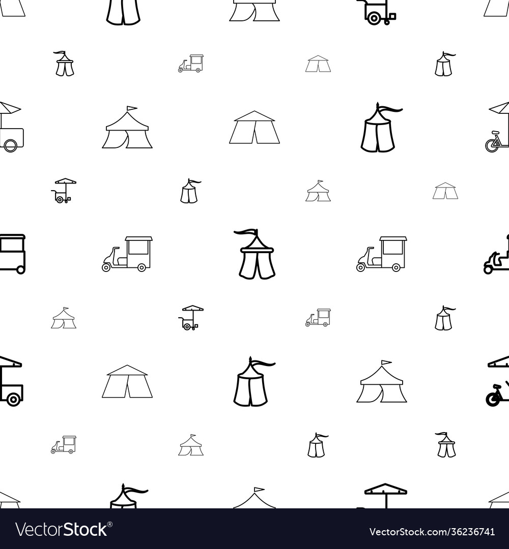 Tent icons pattern seamless white background