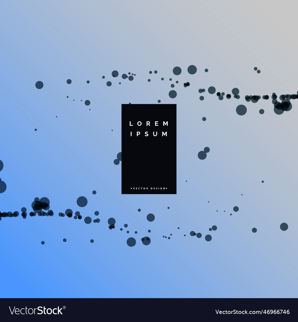 Abstract particle black dots background