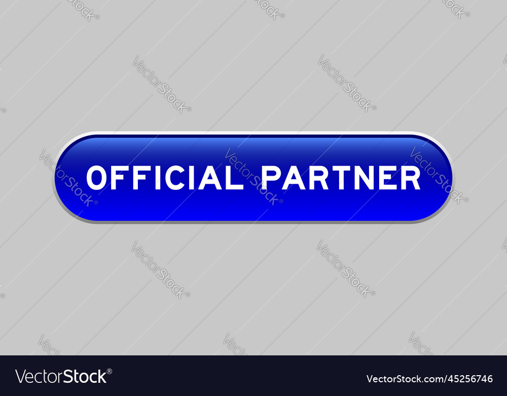 Blue color capsule shape button with word vector image Blue color capsule shape button with word