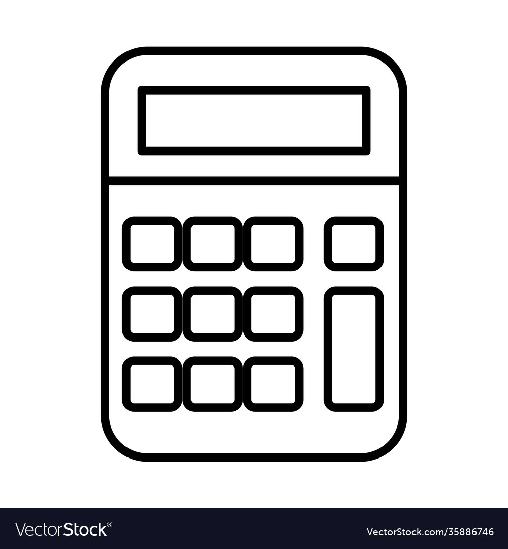 Calculator icon image line style vector image Calculator icon image line style
