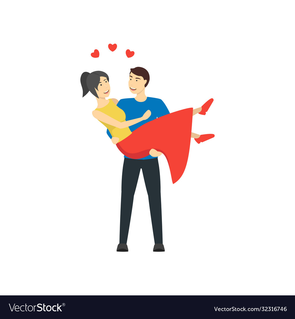 Cartoon Charaktere Menschen Paar in Liebe vector image Cartoon Charaktere Menschen Paar in Liebe
