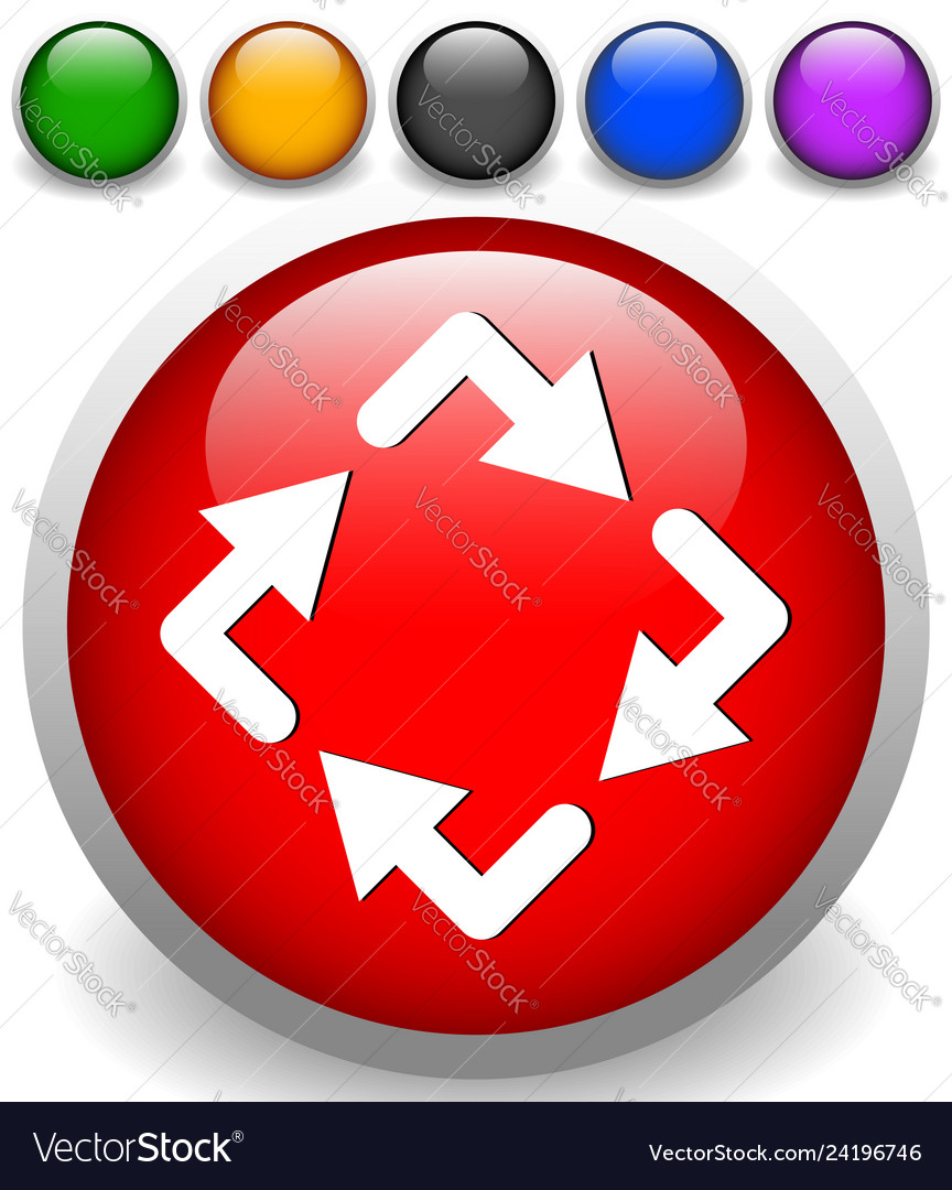 Circular arrows icon rotating clockwise vector image Circular arrows icon rotating clockwise