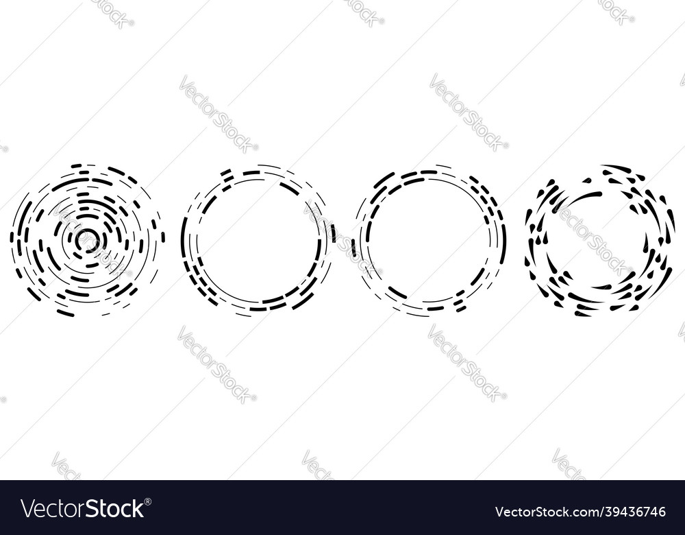 Circular concentric segmented circles rings