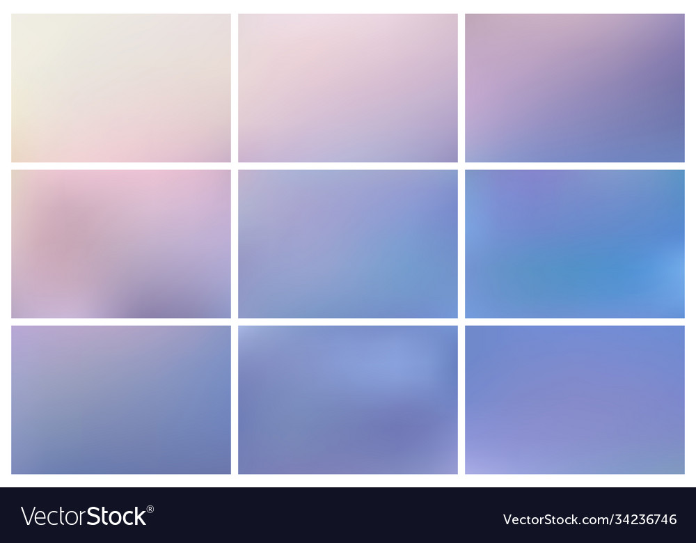 Collection simple colored gradient mesh vector image Collection simple colored gradient mesh