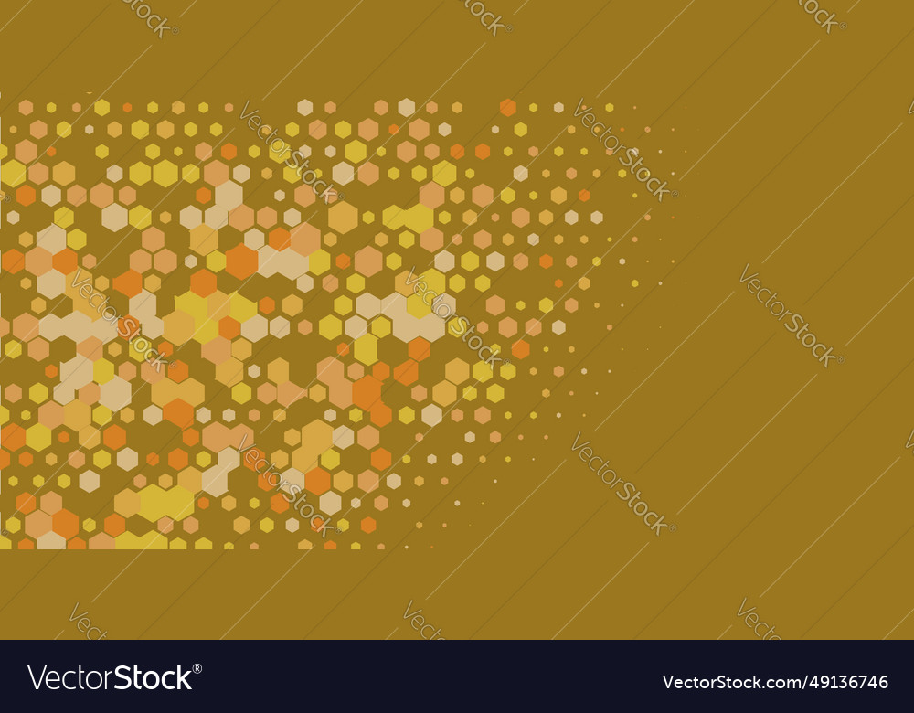 Geometric multi size hexagon with color