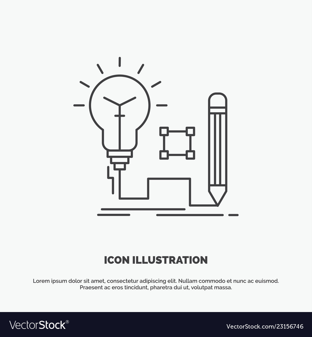 Idea insight key lamp lightbulb icon line gray vector image Idea insight key lamp lightbulb icon line gray