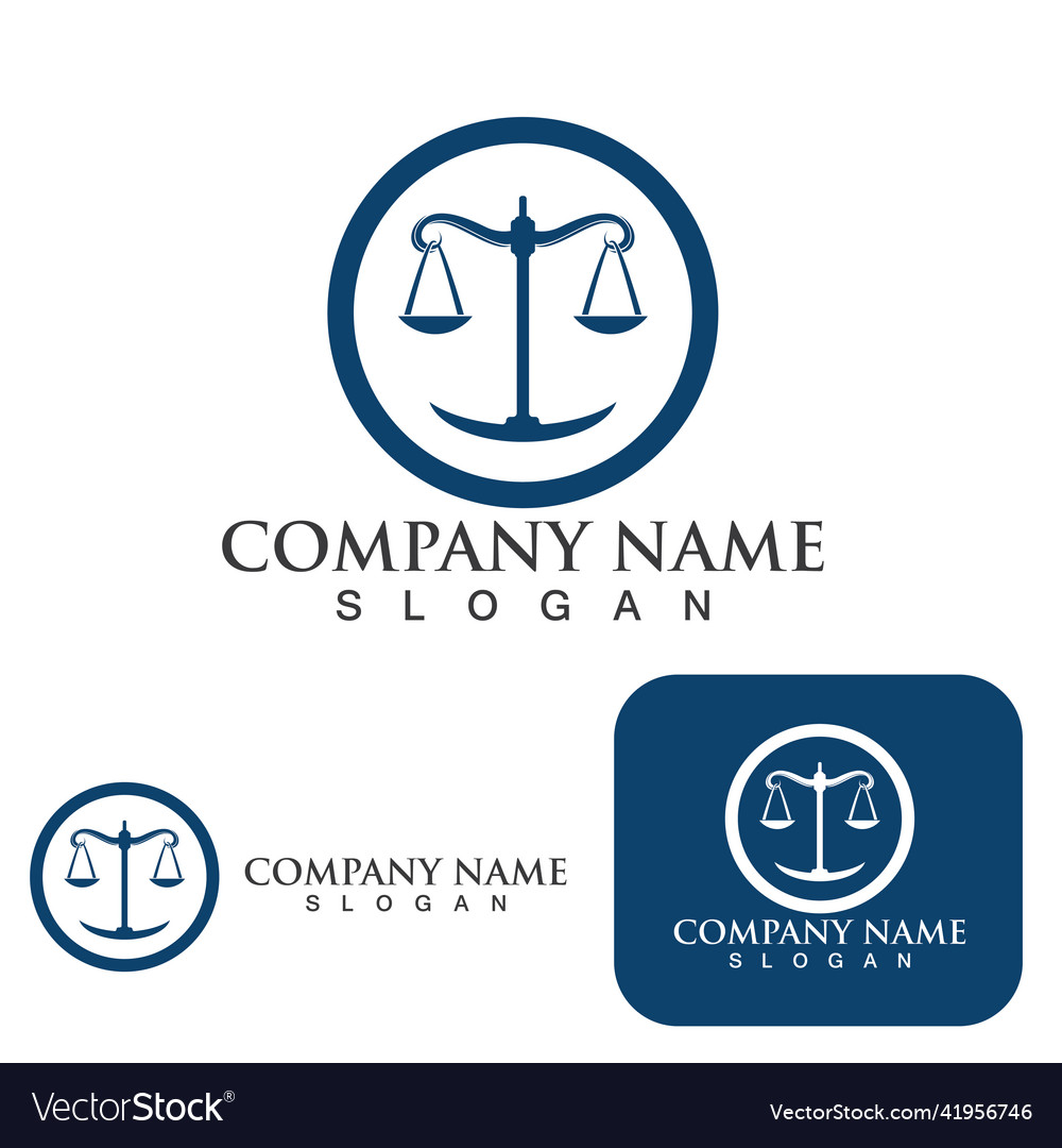 Justice law logo template Royalty Free Vector Image