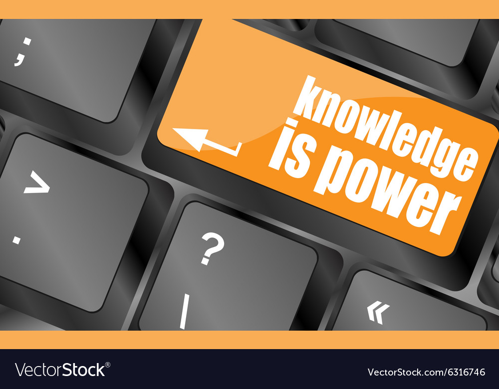 Wissen ist Power-Taste auf Computer-Tastatur-Taste