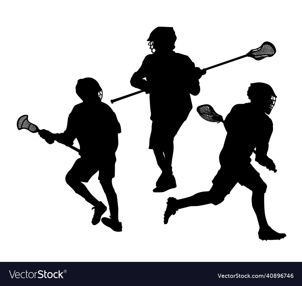 Lacrosse players Royalty Free Vector Image - VectorStock