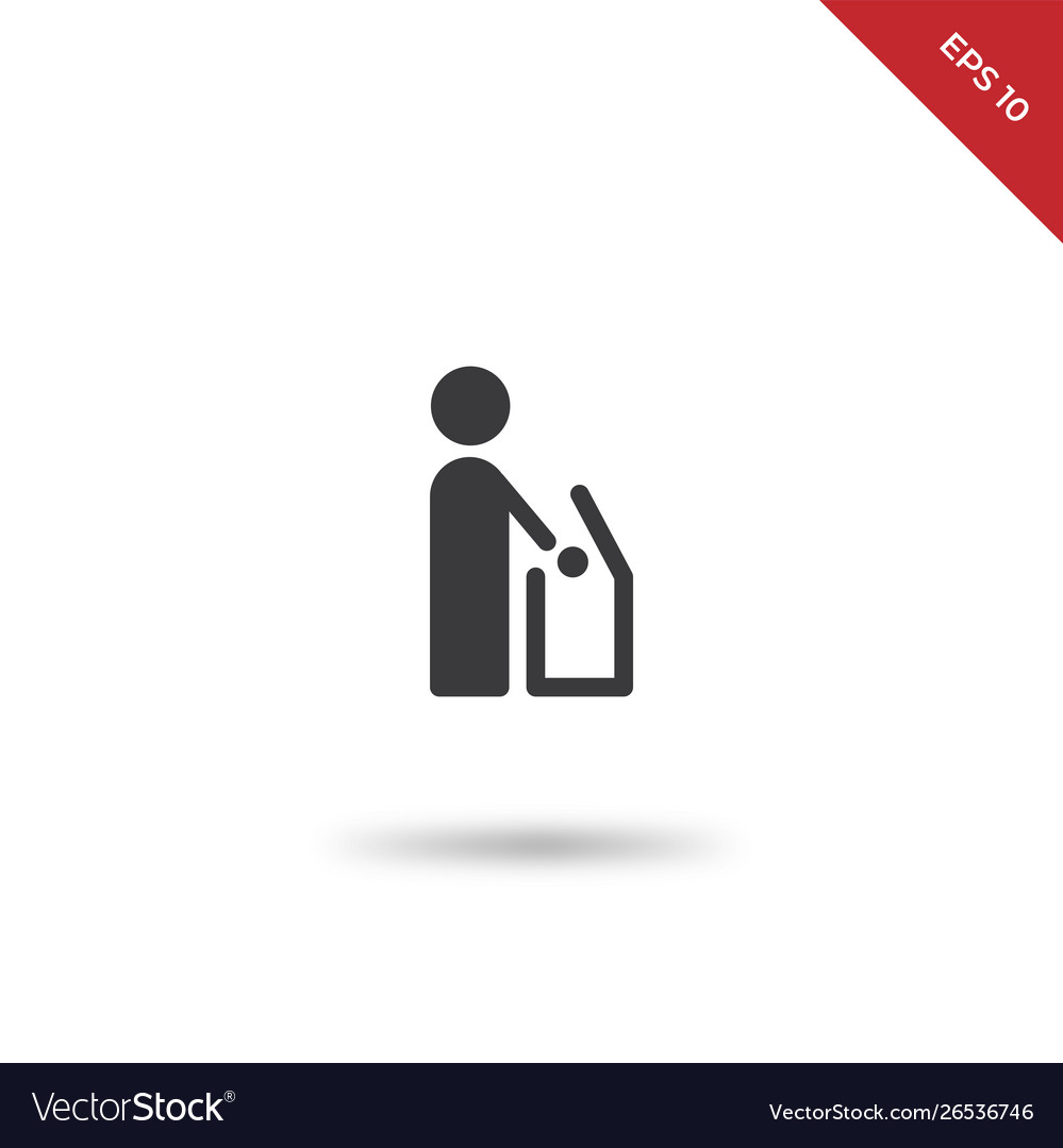 Man throwing trash icon vector image Man throwing trash icon