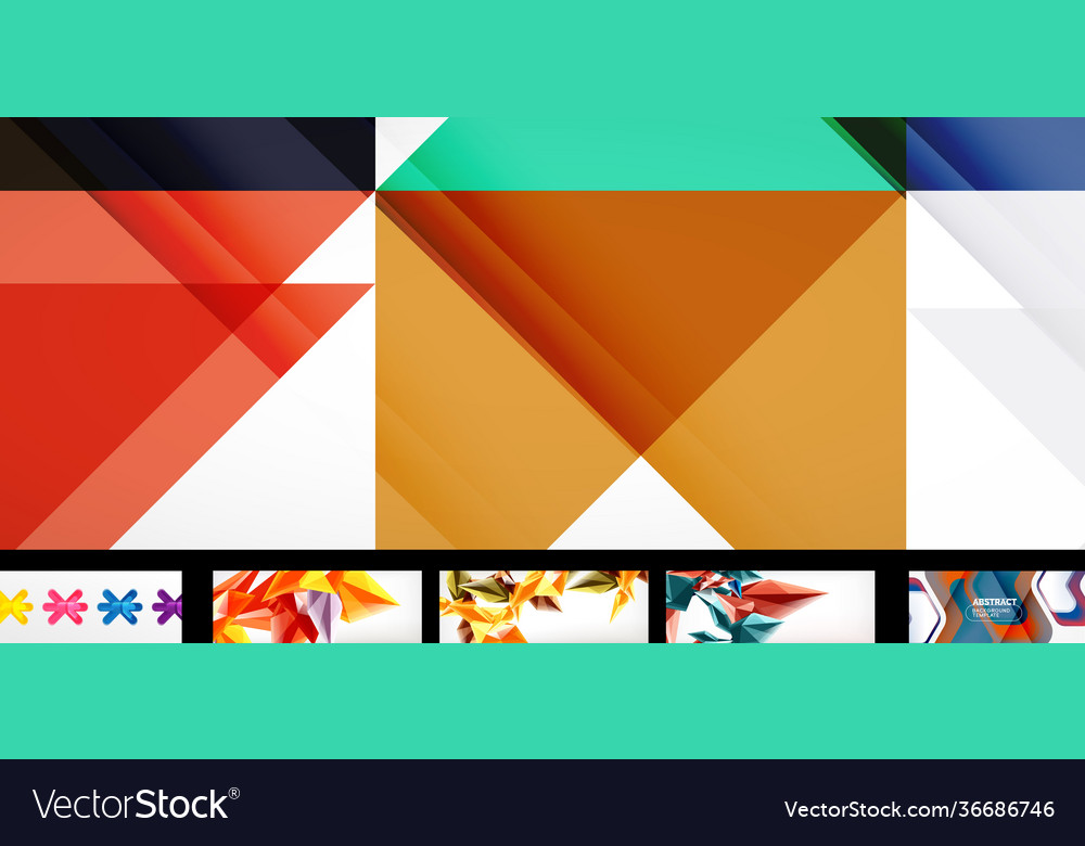 Modern minimalist techno abstract backgrounds set vector image Modern minimalist techno abstract backgrounds set
