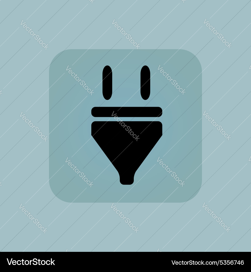 Pale blue plug icon Royalty Free Vector Image - VectorStock