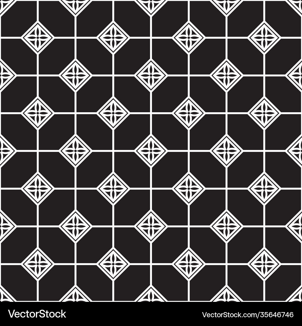 Seamless geometric tile pattern Royalty Free Vector Image