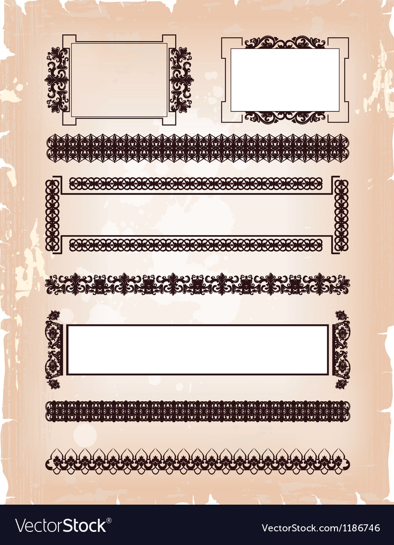 Set frame pattern Royalty Free Vector Image - VectorStock
