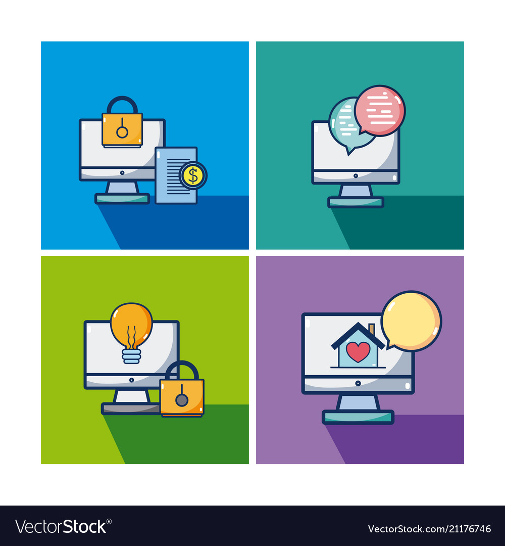 Set of different icons Vector Image Set of different icons