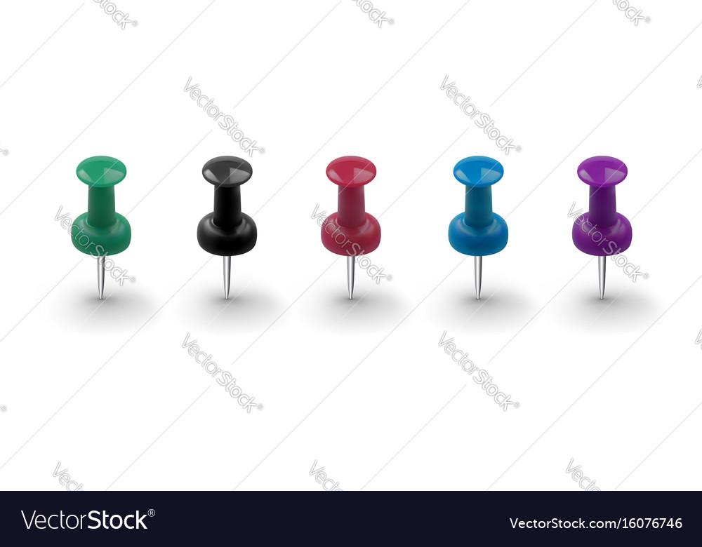 Set of realistic push buttons different colors