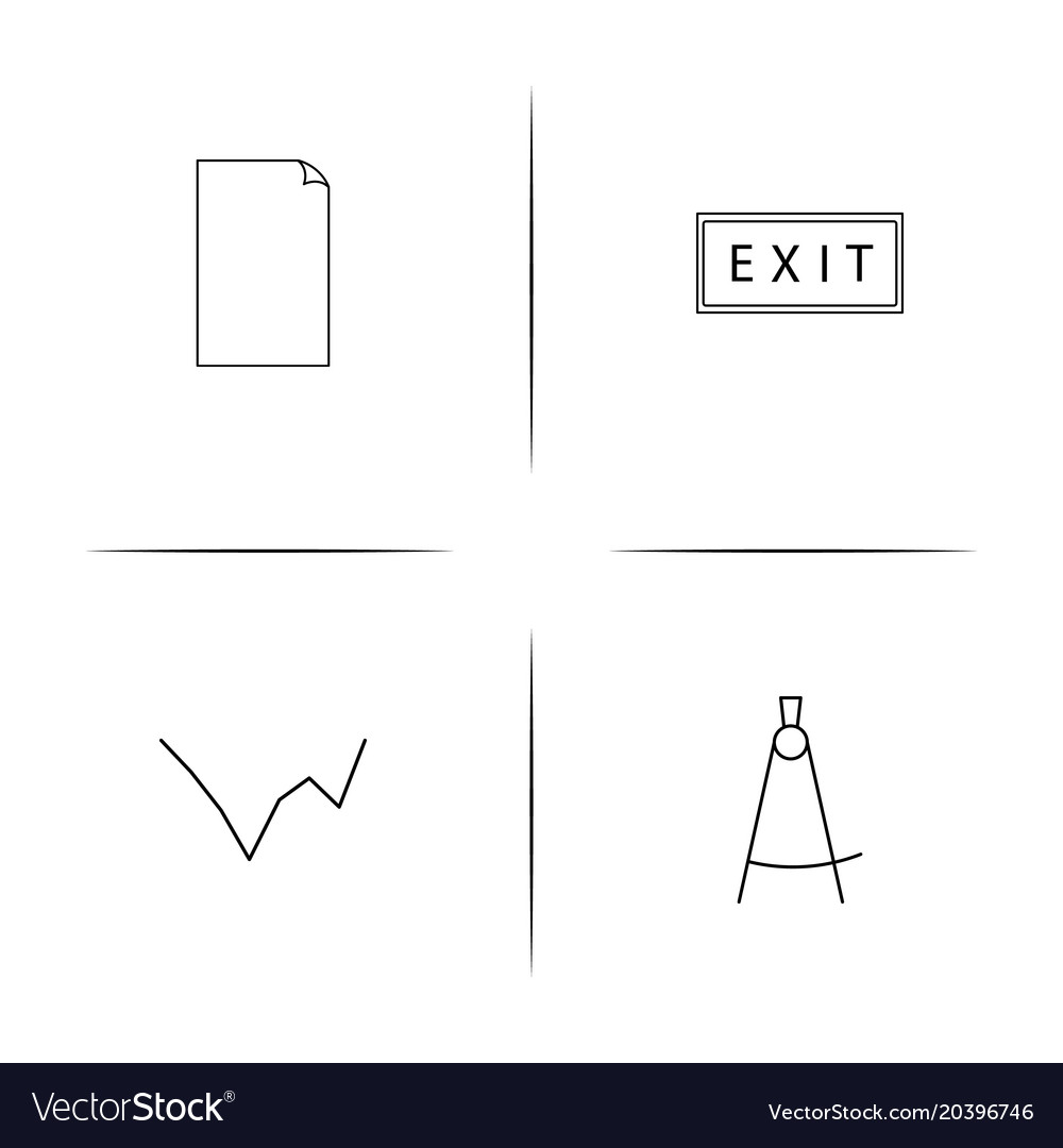Signs and symbols simple linear icon setsimple