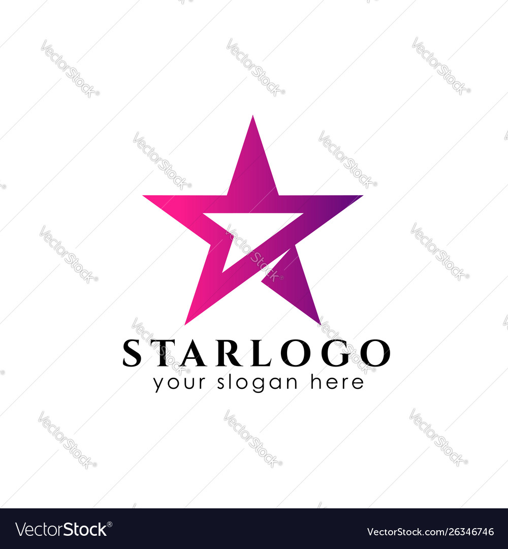 Star logo design stock with arrow symbol