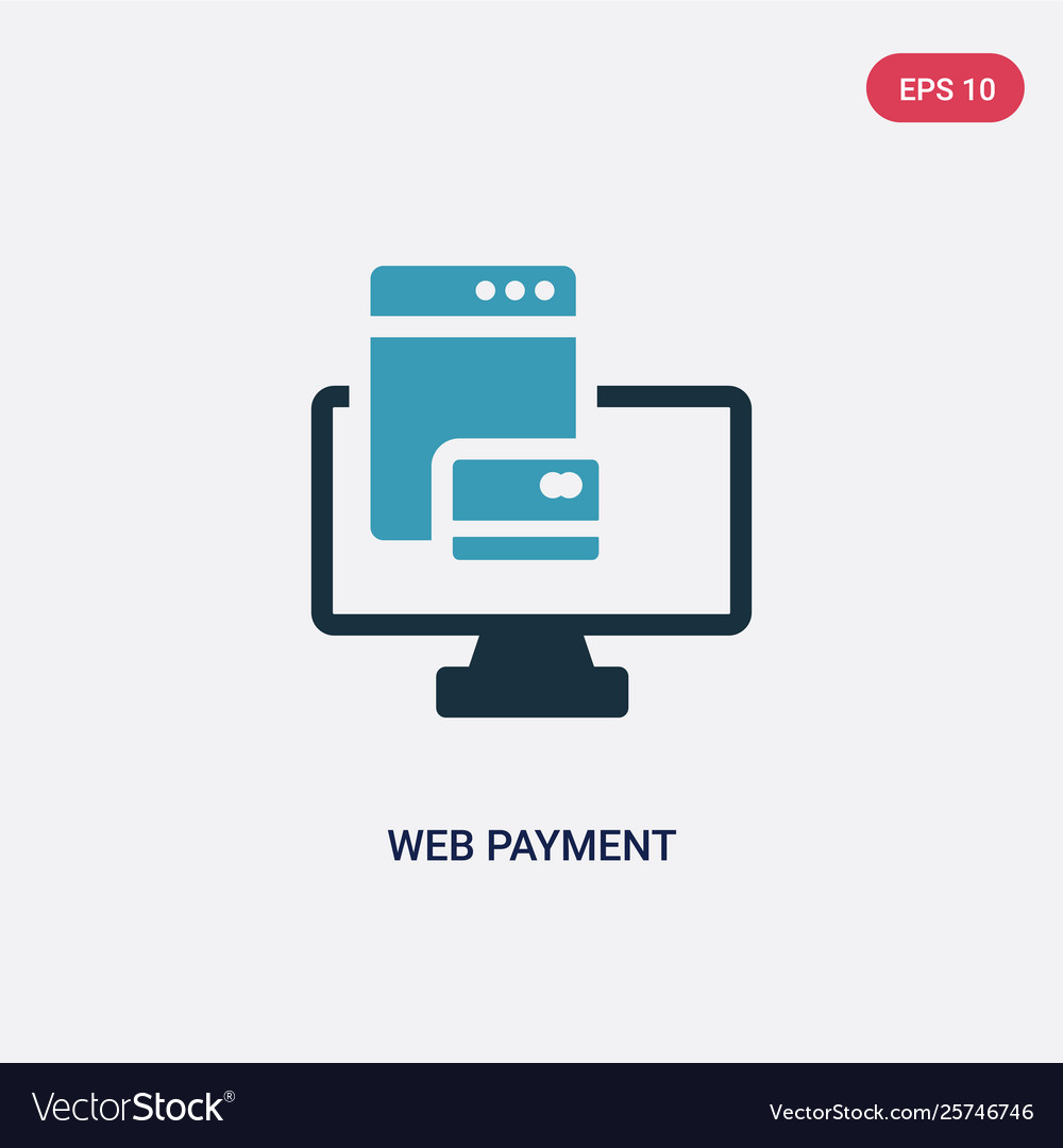 Two color web payment icon from concept vector image Two color web payment icon from concept