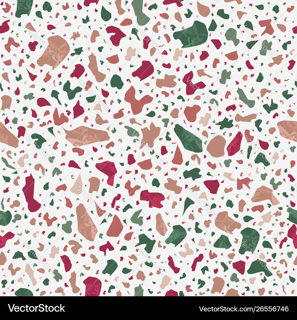 White terrazzo seamless pattern stone background Vector Image