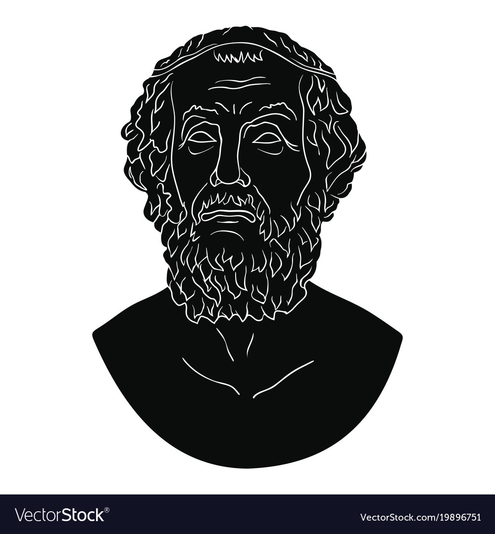 Bust of the greek poet homer