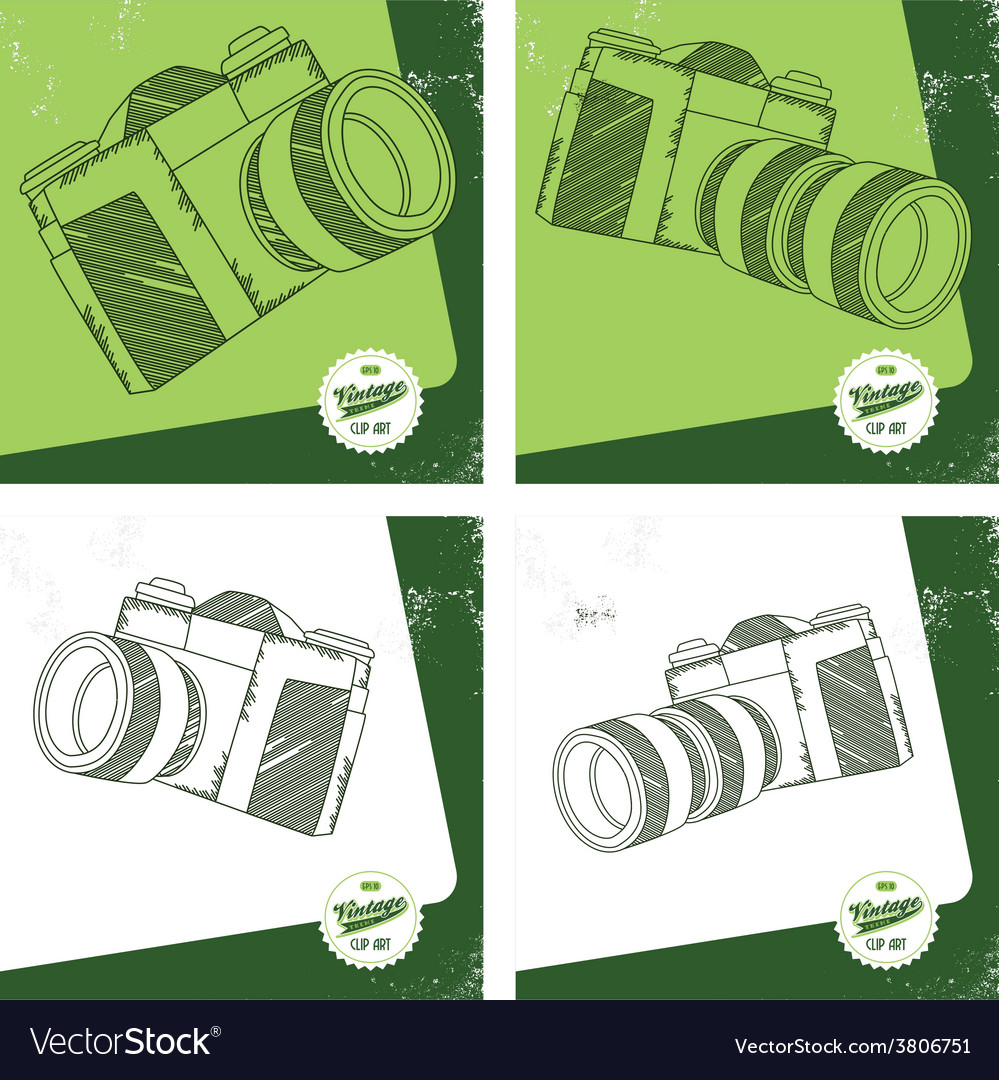 Camera theme Royalty Free Vector Image - VectorStock