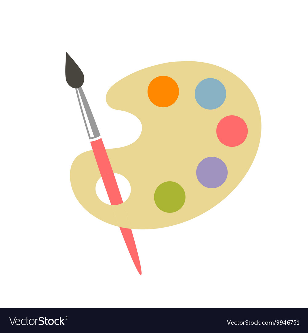 Colorful artist palette Royalty Free Vector Image