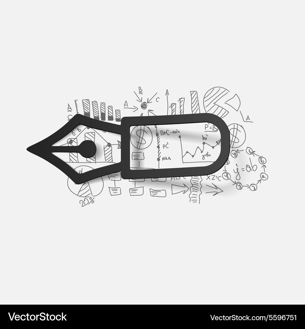 Drawing business formulas pen Royalty Free Vector Image