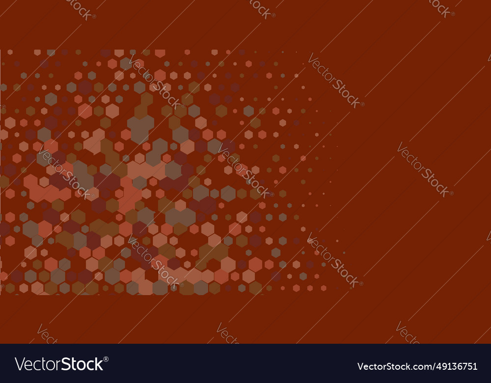 Geometric multi size hexagon with color