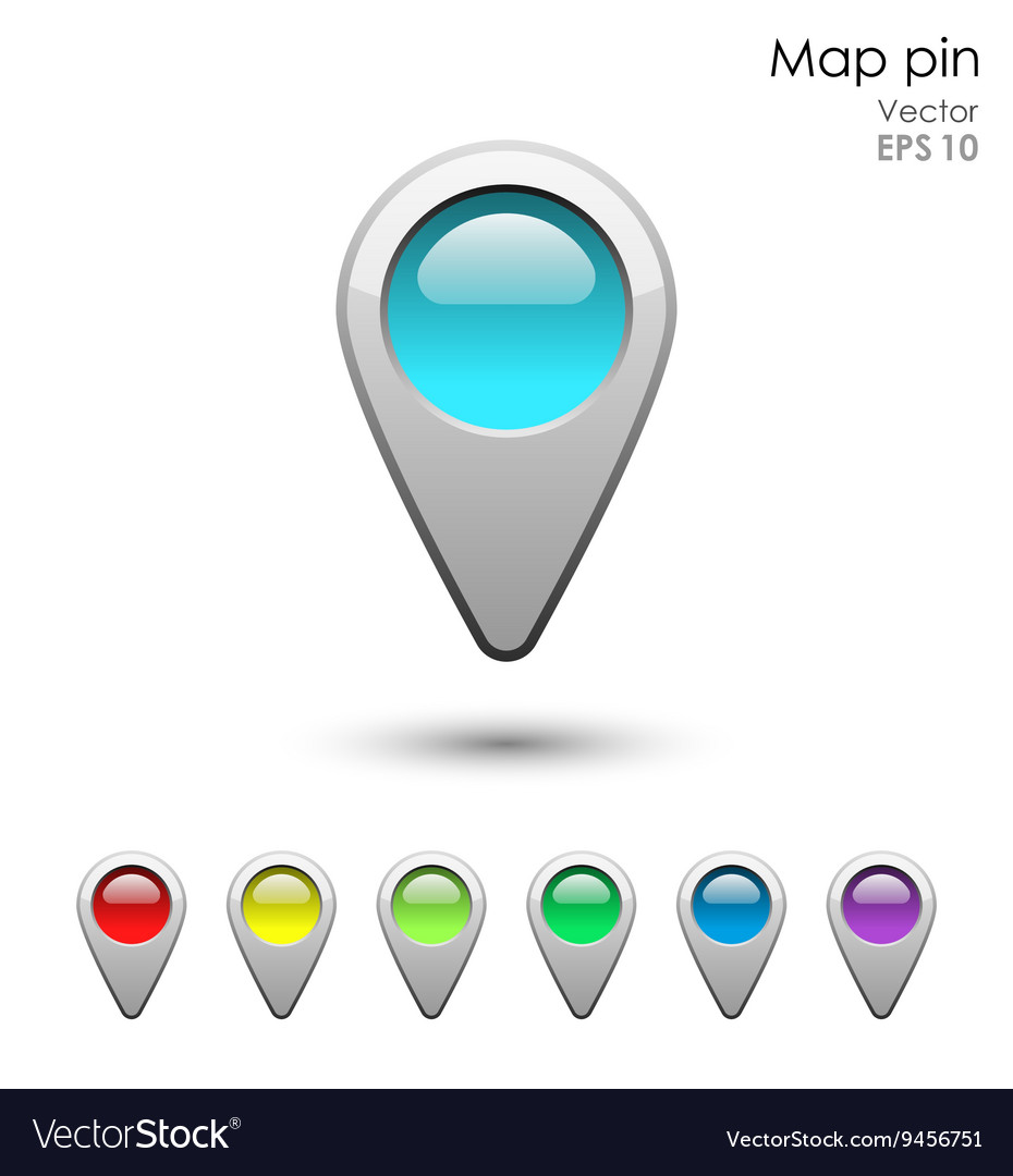 Glossy Map Pointer Set