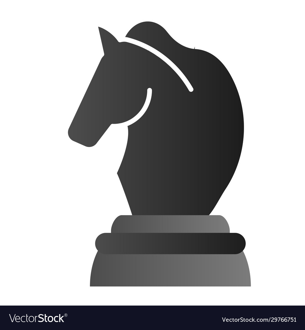 Horse chess flat icon game